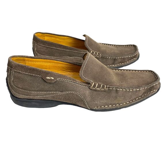 Bacco Bucci Brown Leather Driving Loafers Crespo Moccasins Shoe Mens Sz 10 M - Picture 8 of 14